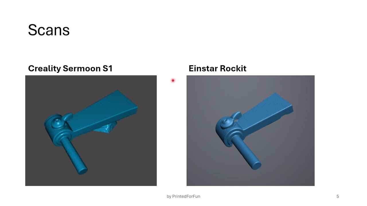 Creality Sermoon S1 vs Einstar Rockit - Micrometer Scan for Accuracy