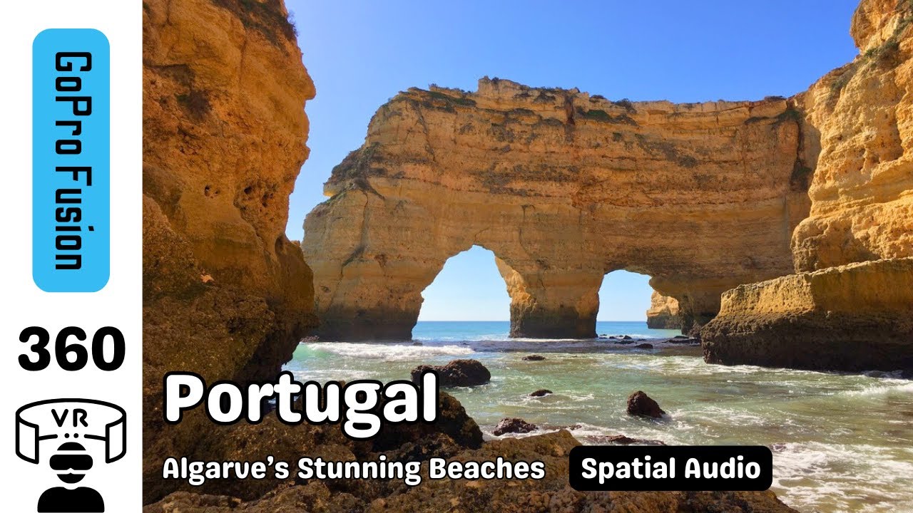 Stunning Beaches and Hidden Coves along Algarve's Coast in Portugal - 360 VR & Spatial Audio 🎧