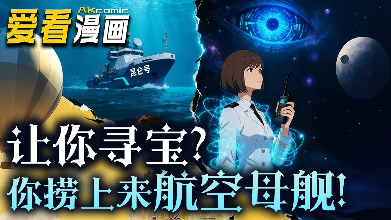 《让你寻宝？你捞上来航空母舰！》【漫剧最新合集】│ 穿越者陈华，在激活“神级打捞系统”后，从最初打捞废铁和尸体，到捞出国宝、他国航母，再到发收起现海底的超古代文明!#穿越 #逆袭 #爱看漫画 #奇幻