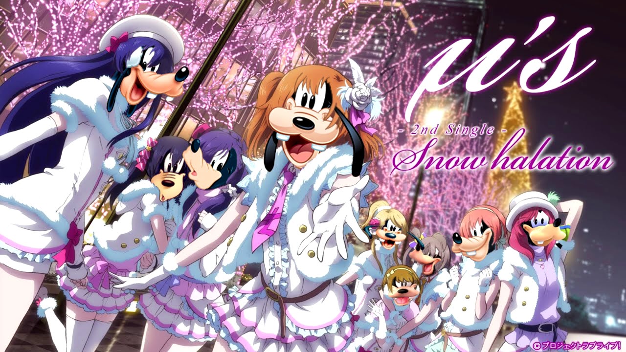 Goofy sings SNOW HALATION