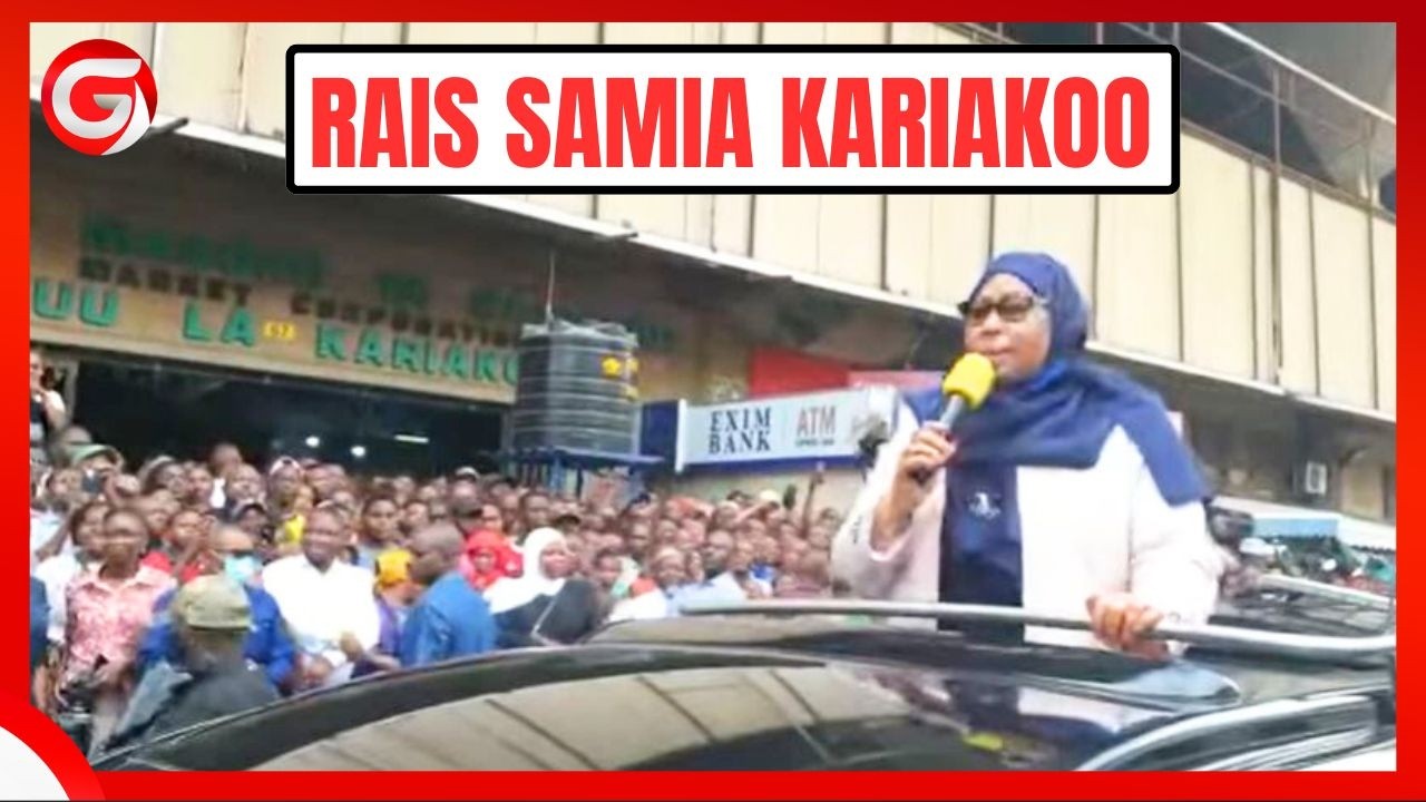 🔴#Live: RAIS SAMIA YUPO SOKO LA KARIAKOO - ULINZI wa KUTISHA KILA KONA - ANAZUNGUMZA na WANANCHI....