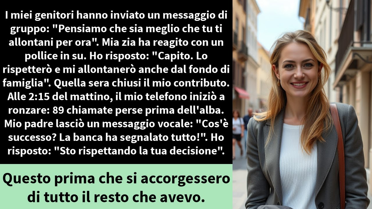 I miei genitori hanno inviato un messaggio di gruppo: 