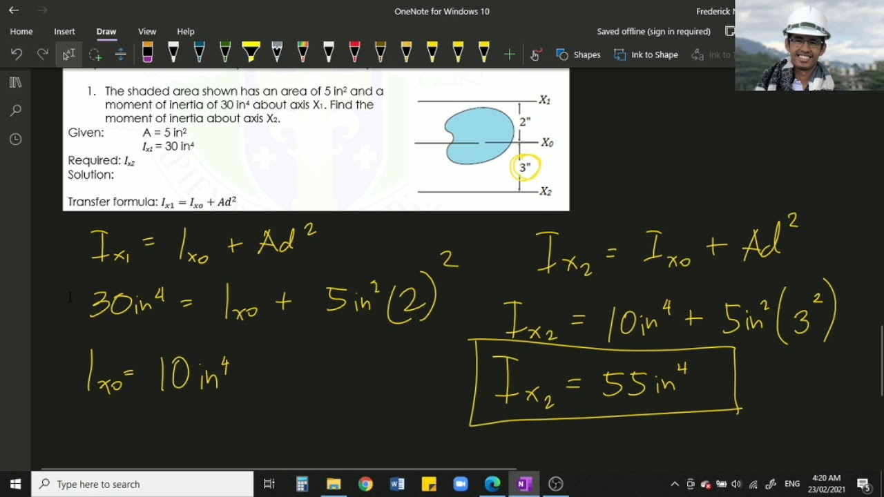 MOMENTS OF INERTIA