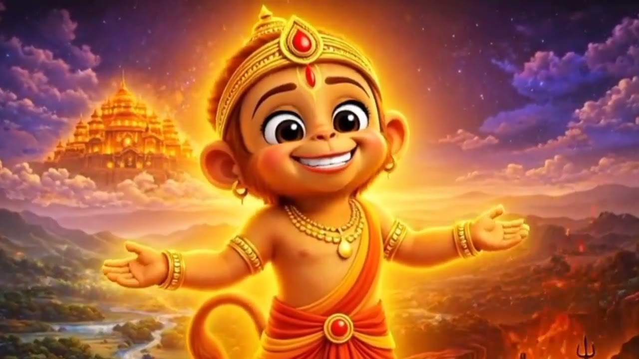 Hanuman chalisa kids cartoon version me । Jay hanuman। Jay bajarang bali।