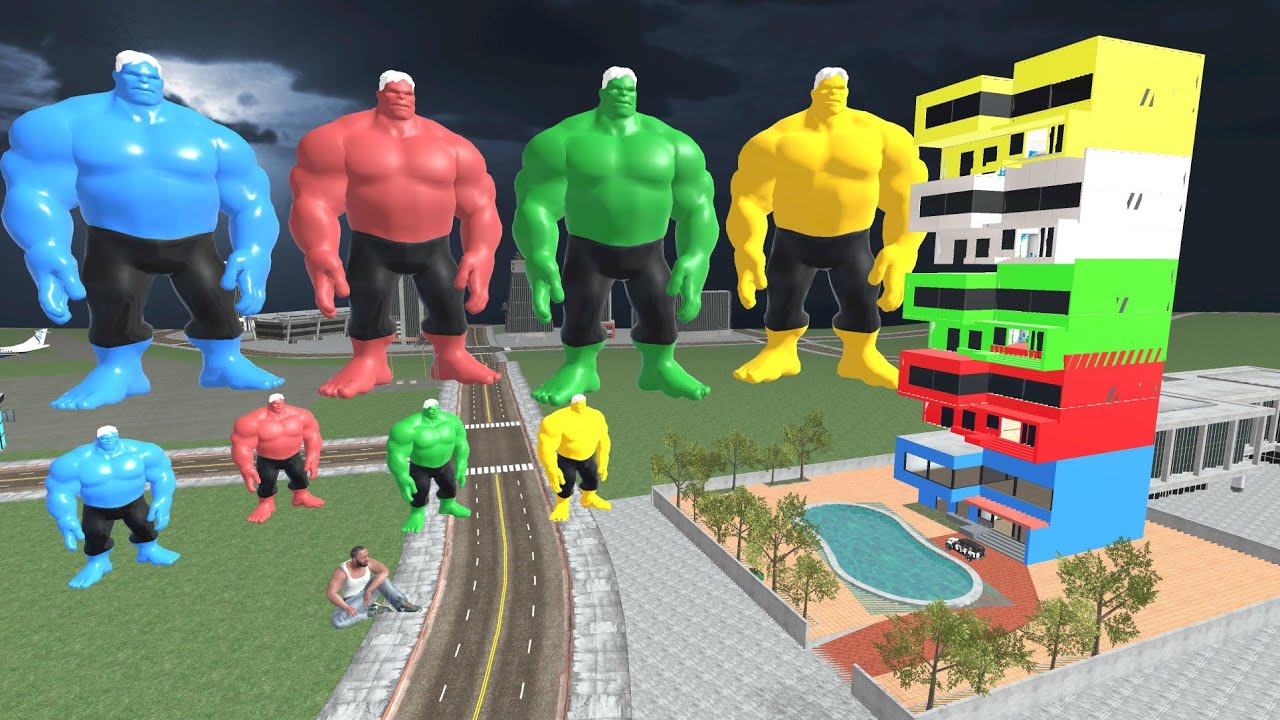 Franklin House Upgrade With Hulk In Indian Bike Driving 3d