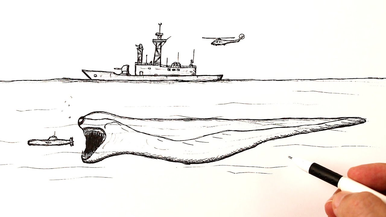 How to draw a El Gran Maja attacking Military Ship