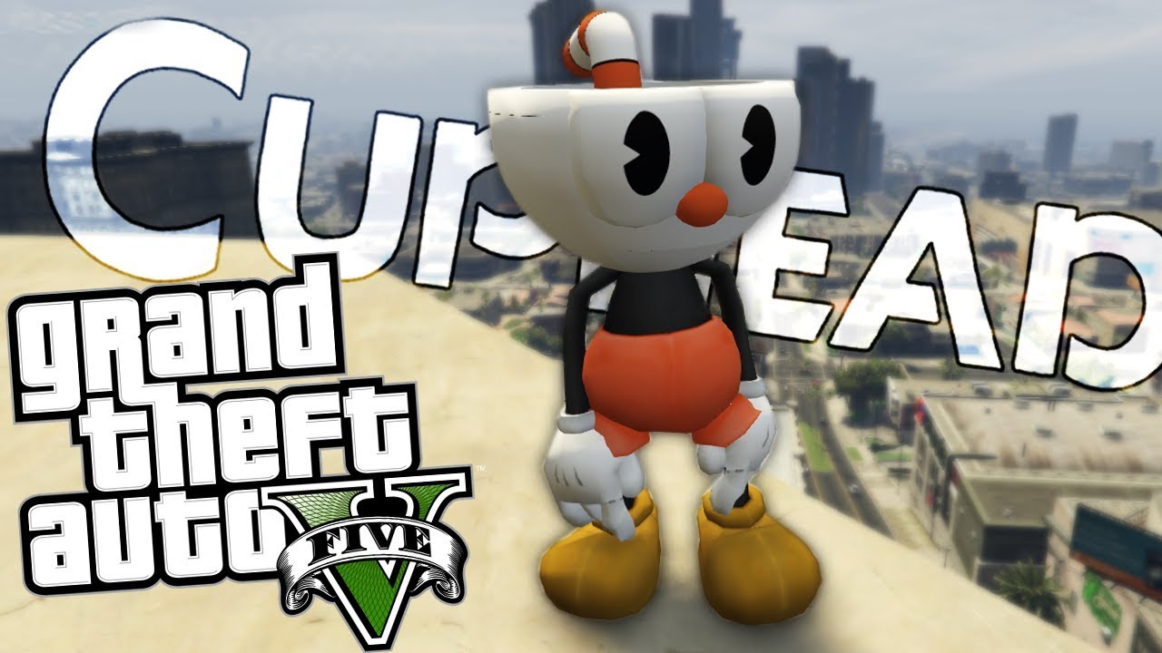 GTA 5 Mods - CUPHEAD MOD (GTA 5 PC Mods Gameplay)