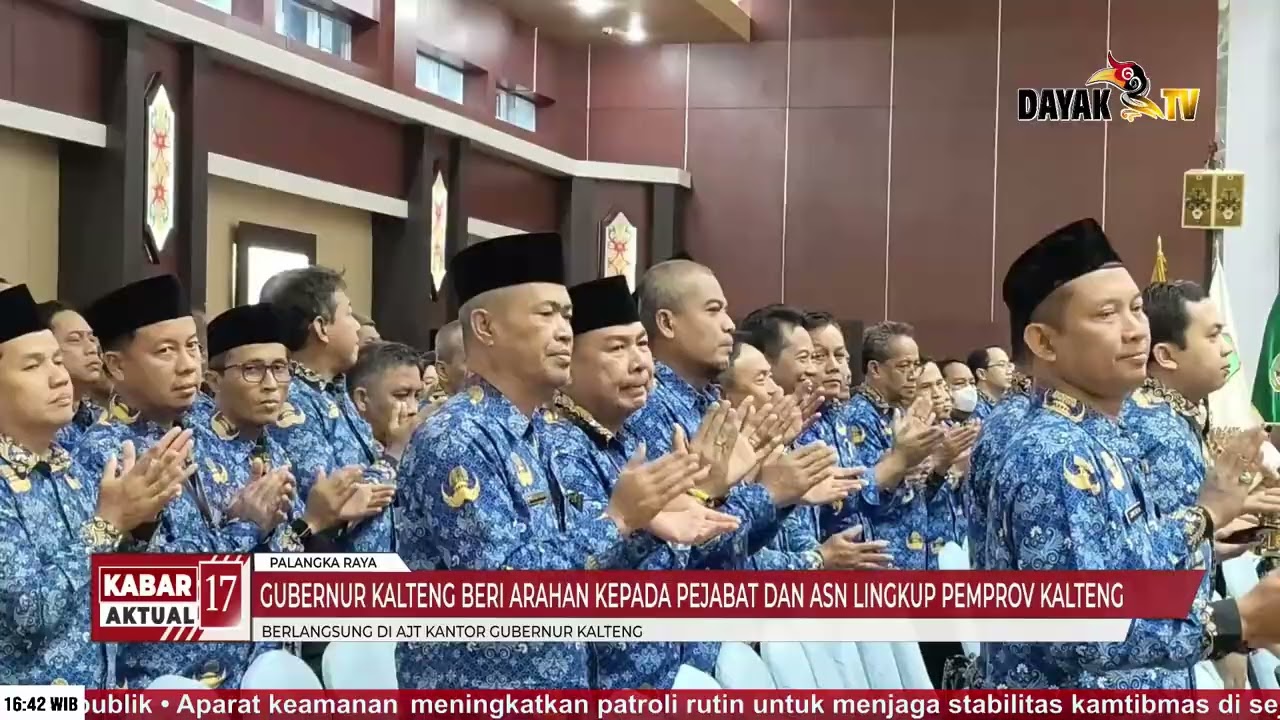 GUBERNUR KALTENG BERI ARAHAN KEPADA PEJABAT DAN ASN LINGKUP PEMPROV KALTENG - KABAR 17