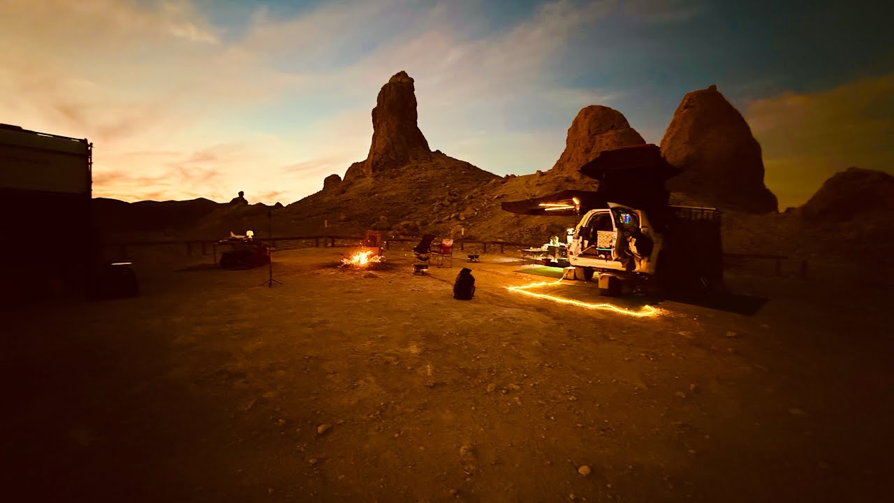 Trona Pinnacles, CA. Exploring and Camping.