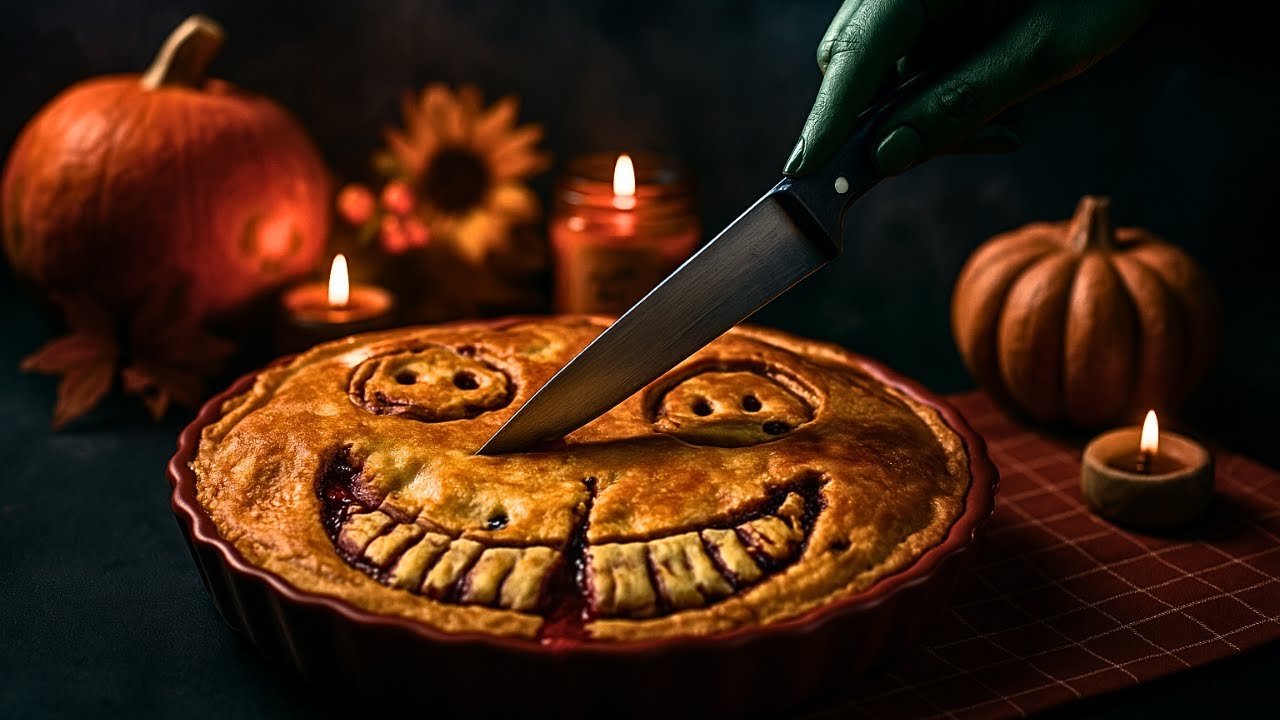 🎃 This Cherry Halloween Pie Will Shock Your Guests!