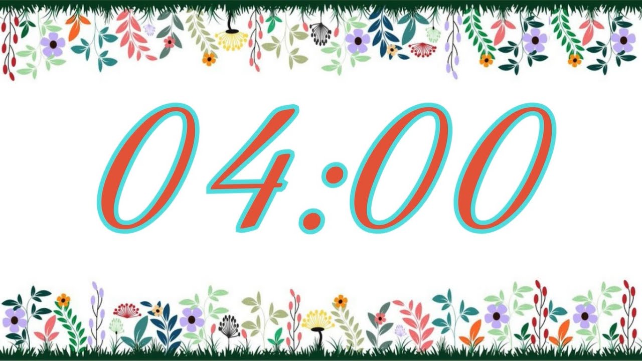 4 Minute Spring Timer with Music and Alarm 🎵⏰