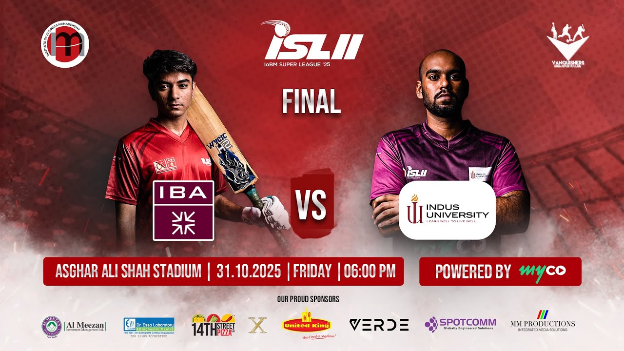 IOBM Super League Season 2 2025 - Final Match - IBA VS INDUS