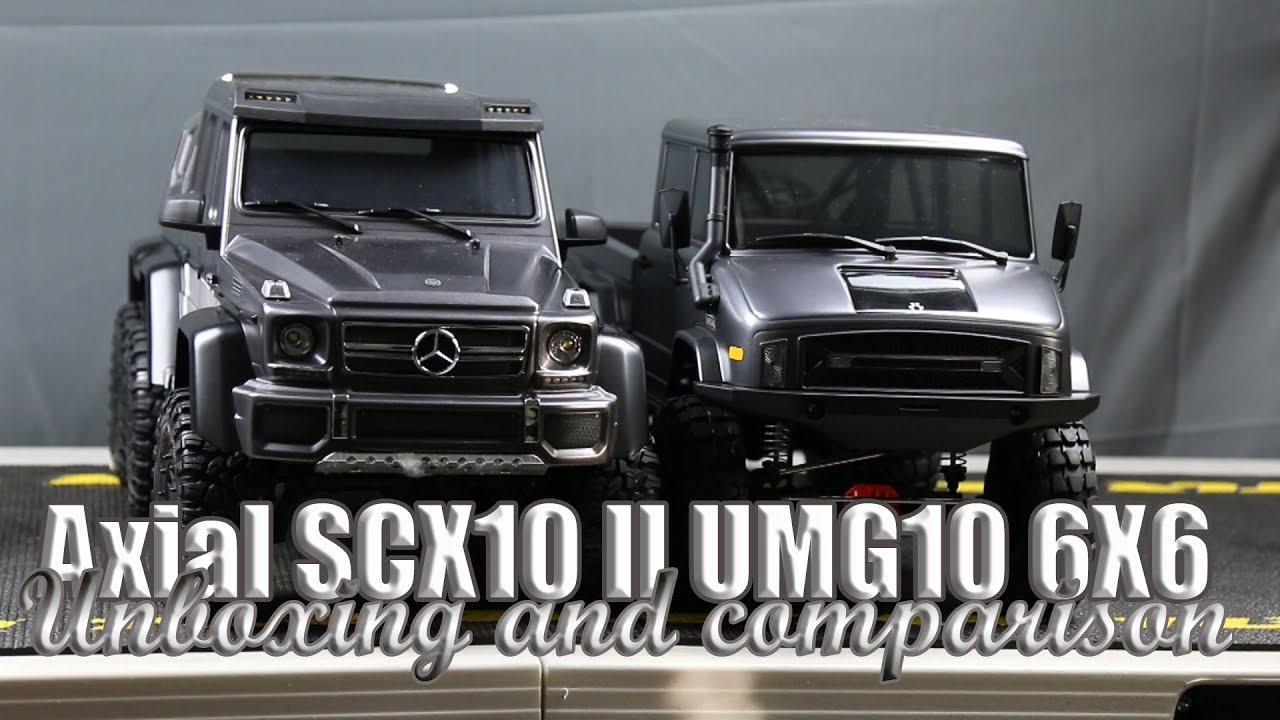 Axial SCX10 II UMG10 6x6 Unboxing and Size Comparison