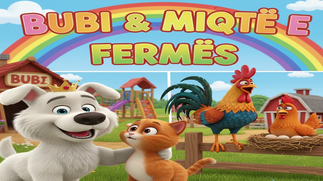 Kolazh me këngë për fëmijë │Bubi, Macja dhe Miqtë e Fermës – Aventurat e Kafshëve │ Babagjyshi