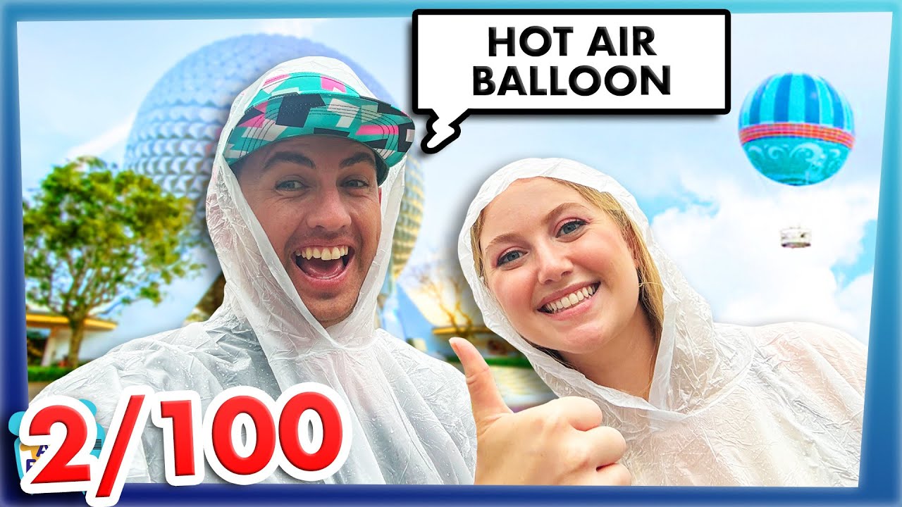EVERYTHING in Disney World in 100 Days - Episode 2: Hot Air Balloon and Flower Ice Cream?