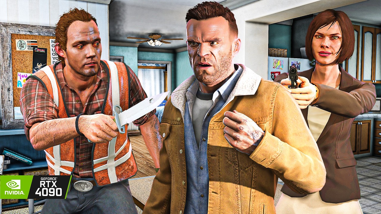 GTA V: 'Hang Ten' Mission RTX 4090 - Remastered Ultra Graphics Maxed-Out Gameplay [4K]