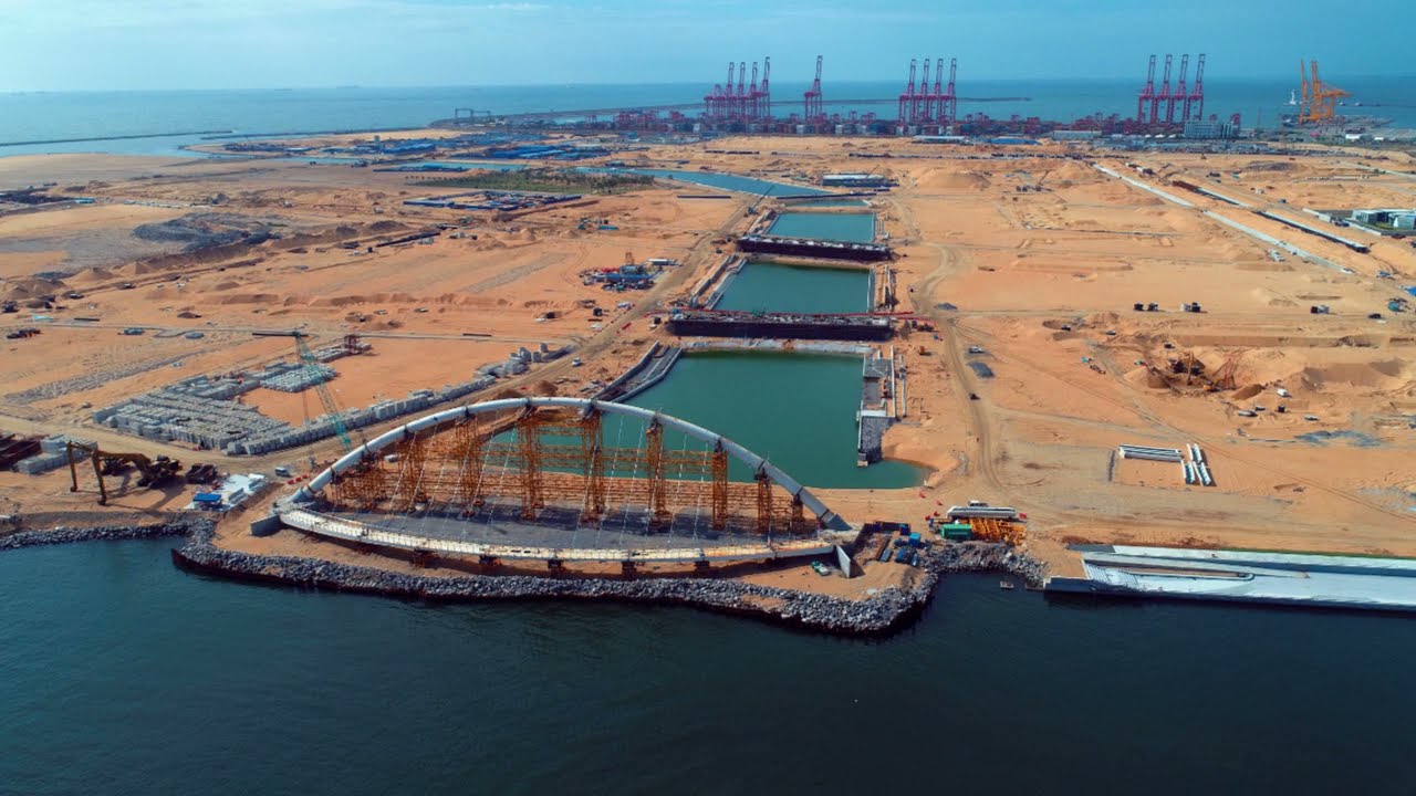 Construction Of Colombo Port City - Drone views