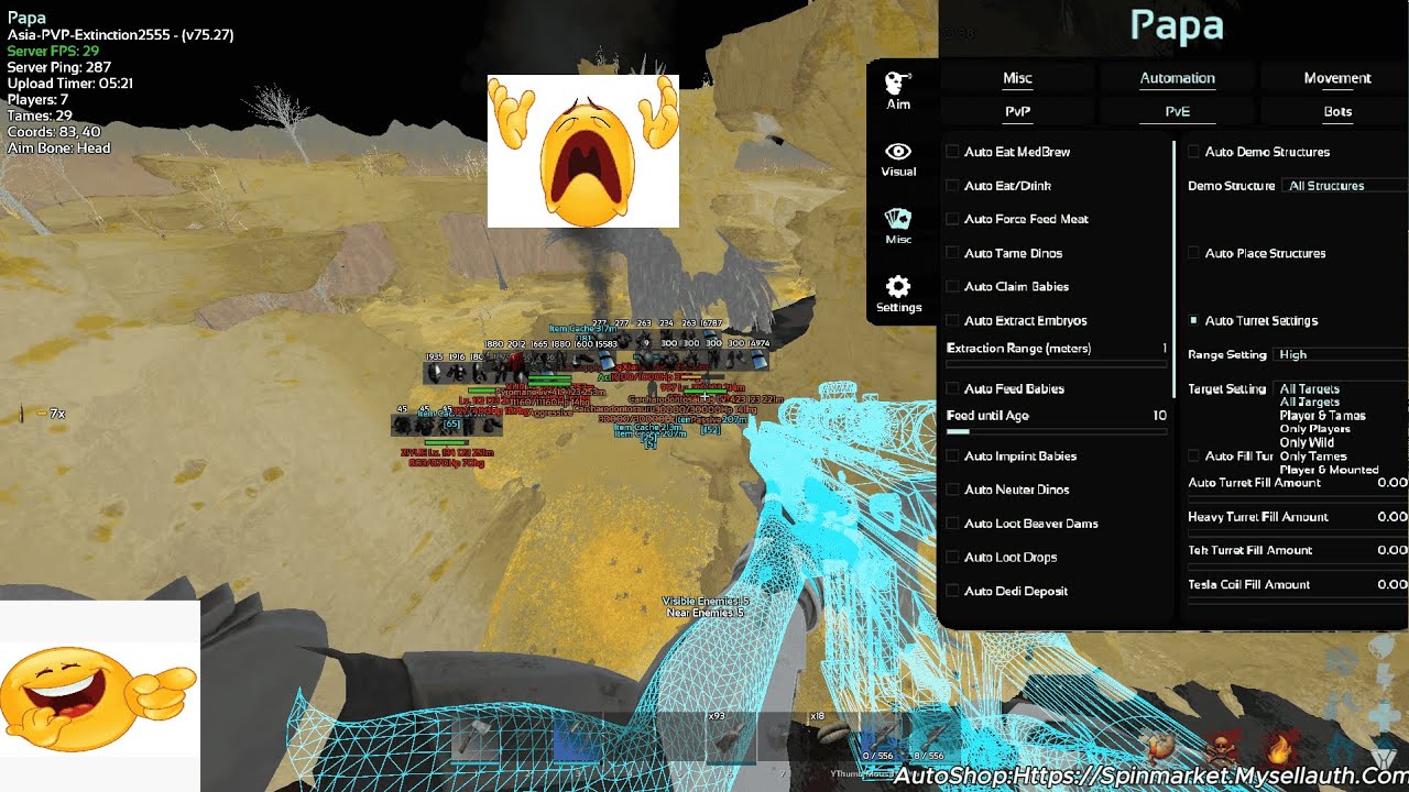 PAPA.RIP BEST BUDGET CHEAT? SHOWCASE | ARK ASCENDED/ASA | MESH/DUPE/AIMBOT/ESP/HACK