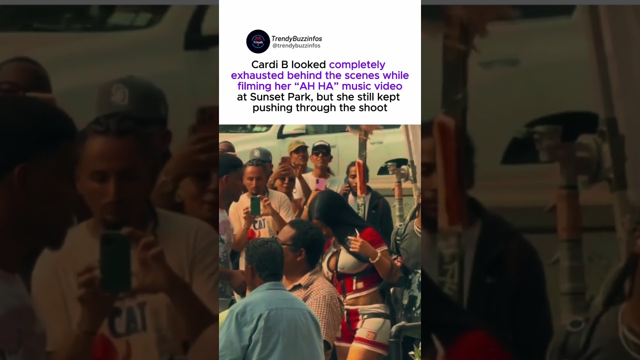 Cardi B Looks Exhausted Behind the Scenes of Her &ldquo;AH HA&rdquo; Music Video #cardib