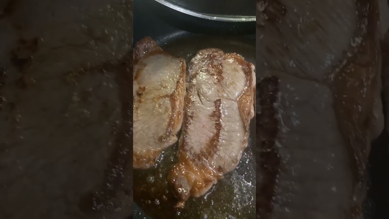 ASMR | FRIED STEAK FOR DINNER | SATISFYING FRYING SOUNDS