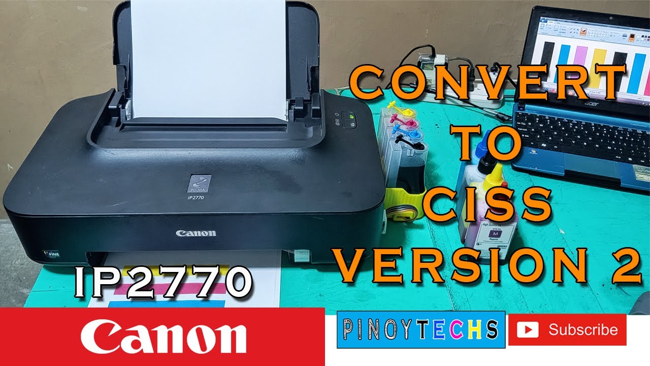 (V2) CANON IP2770 Convert To CISS | Napunta sa REPAIR Dahil sa Baradong NOZZLE