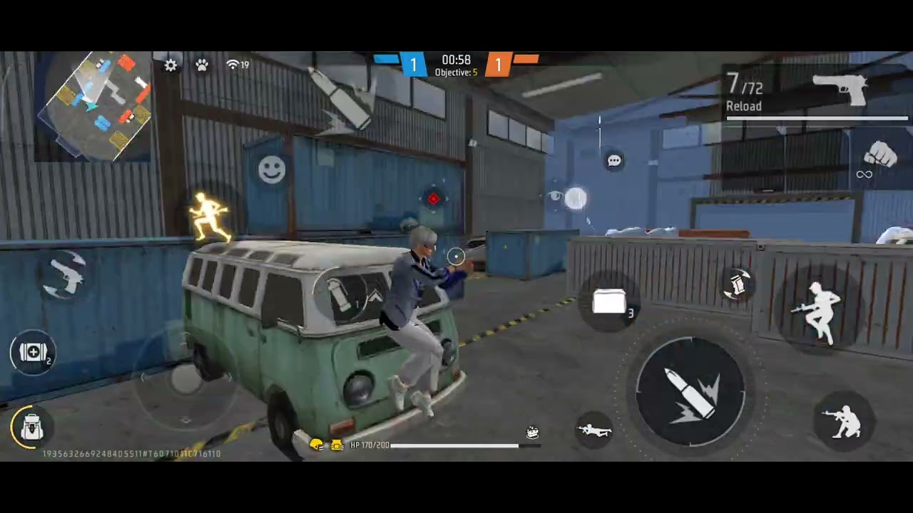 Free fire solo vs squad 1v1 गेम प्ले वीडियो 😁💪