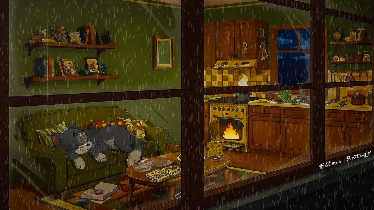 It's 1940's and You're Listening to Vintage Oldies on a Paris Balcony Next Door at Rainy Night✨NoAds