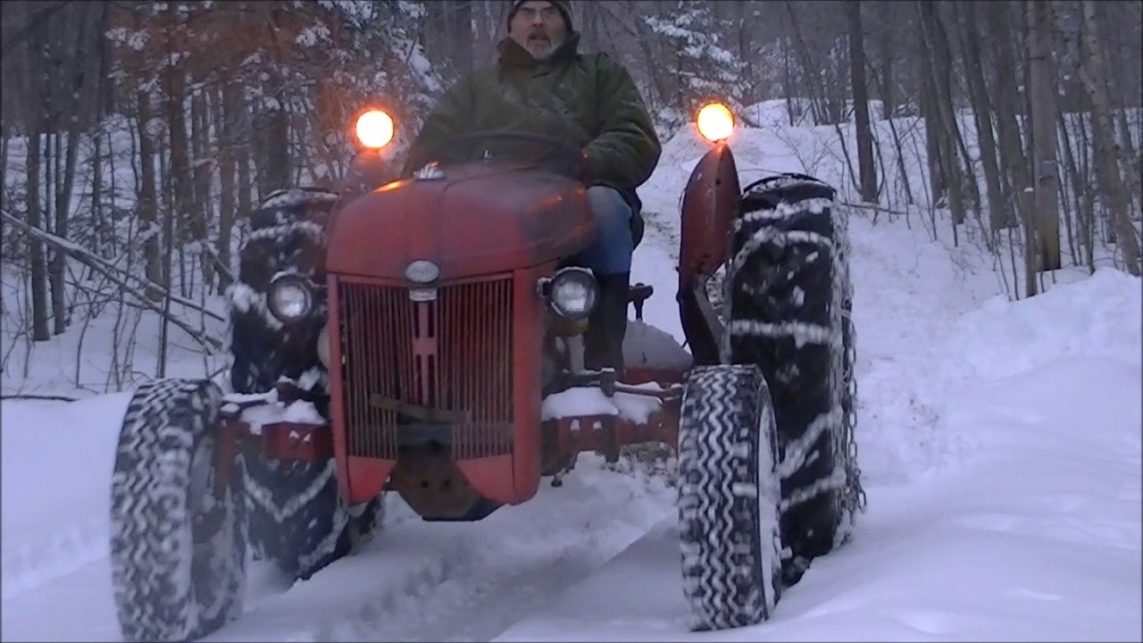 1941 Ford 9N Moving Snow