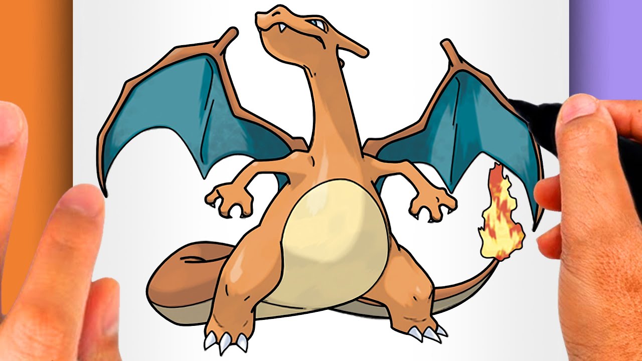 HOW TO DRAW CHARIZARD - How to Draw Pok&eacute;mon N&ordm; 0006 (EASY POK&Eacute;MON DRAWING) - Charizard Drawing