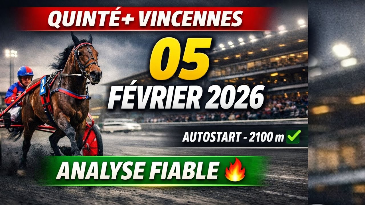 QUINT&Eacute;+ AUJOURD&rsquo;HUI 🔴 Vincennes 05/02/2026 | Pronostic Expert