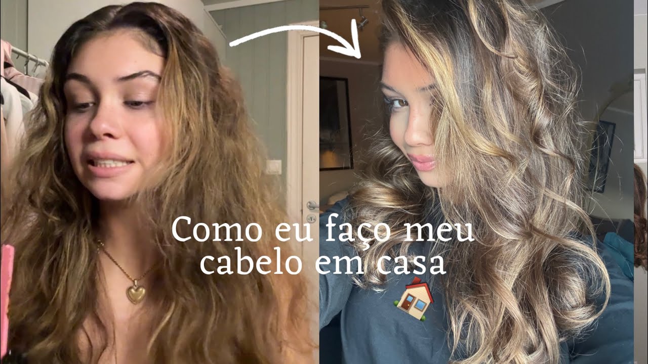 Como eu faço meu cabelo sozinha em casa 🏠🩷 *retocando meu cabelo* 