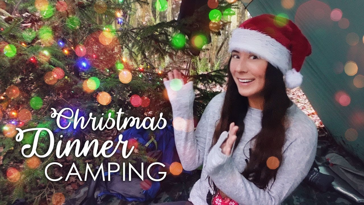 Tarp Camping🎄🎅 + Cooking Christmas Dinner in the Rain