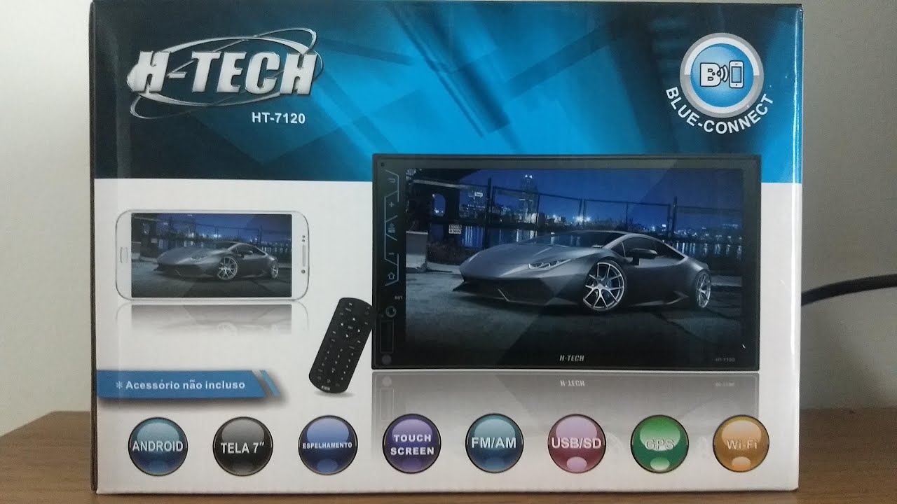 Central Multimidia Android 10 2gb RAM 32gb memória HT-7120 com Netflix e *Uber Driver e senhas