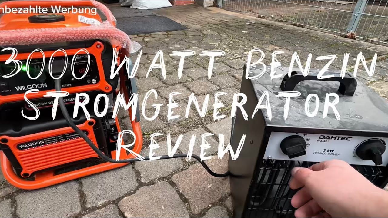 Wilgoon Stromgenerator 3000W Review & Test | Benzin Generator deutsch