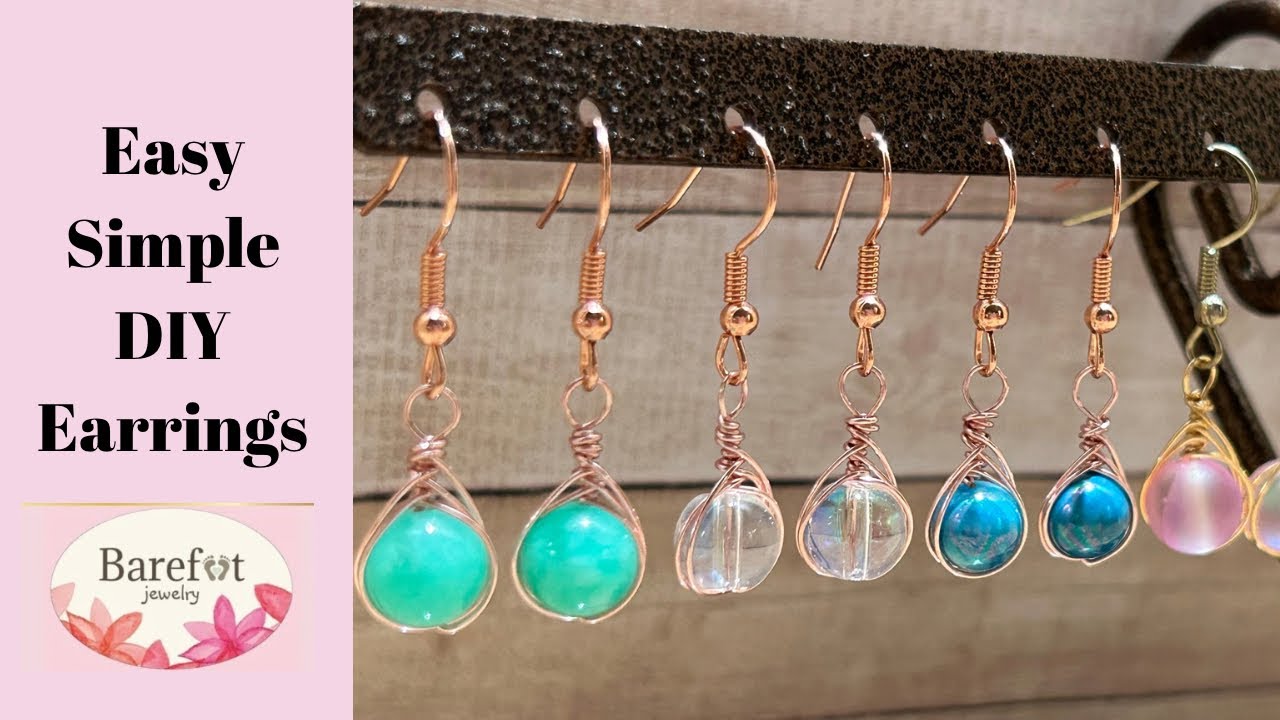 How To Make Earrings With Beads Simple Easy Fast Jewelry Tutorial, How to Make Cute Jewelry