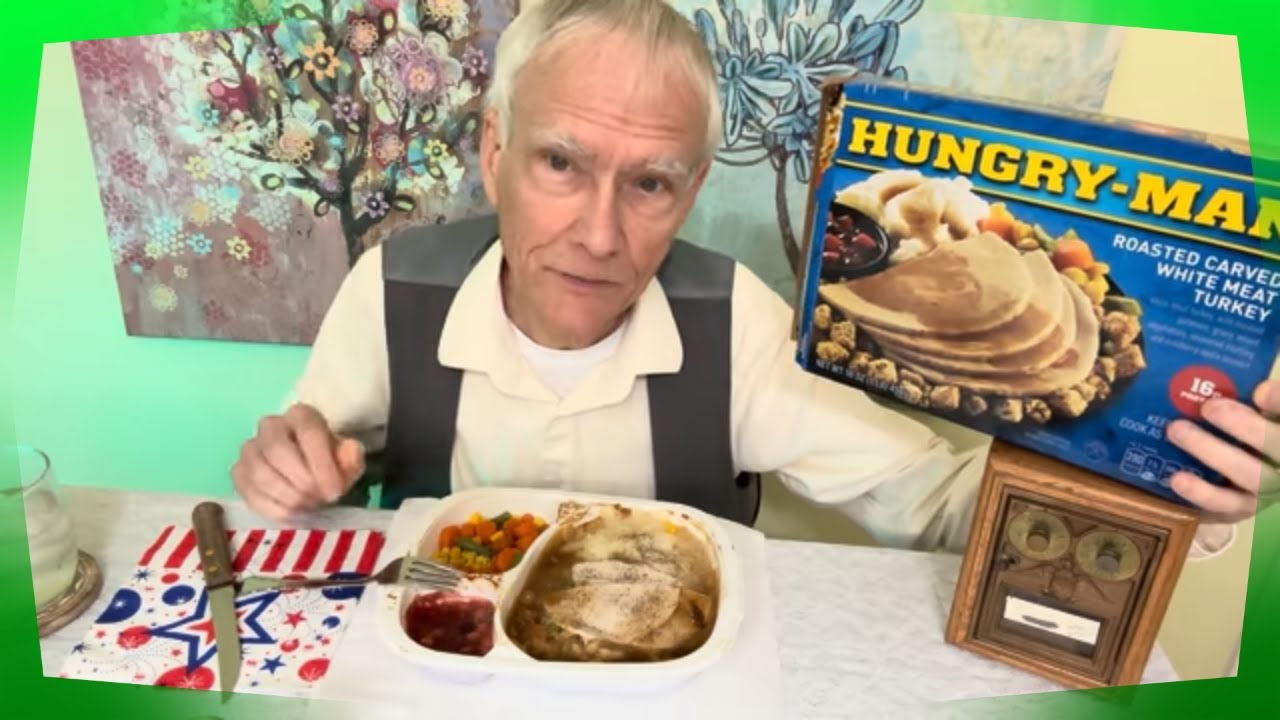 ASMR: Hungry-Man Roasted Carved White Meat Turkey Dinner!