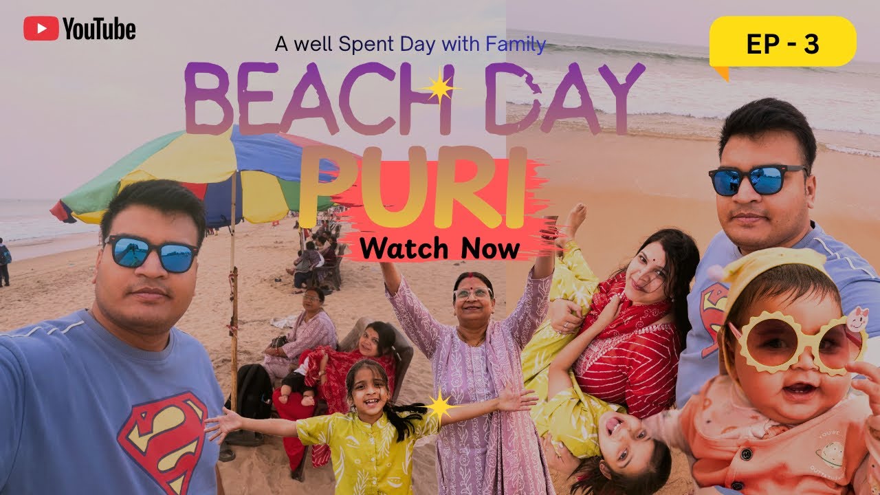 Roadtrip To Puri |Beach Day | Roadtrip from Bhilai to Jaggannath Puri|Ep -3| @ aabhishekmmishra@9792