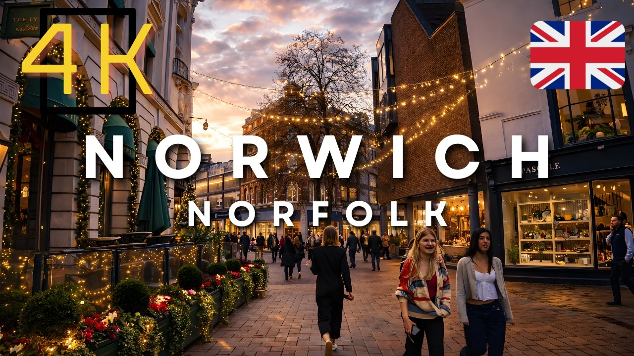 Norwich Walking Tour (4K) | November 2025 | Norfolk, United Kingdom 🇬🇧