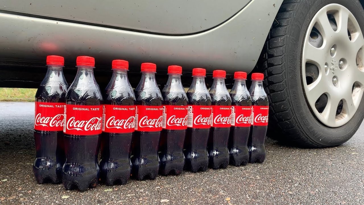 EXPERIMENT: COCA COLA VS CAR - Crushing Crunchy & Soft Things by Car!