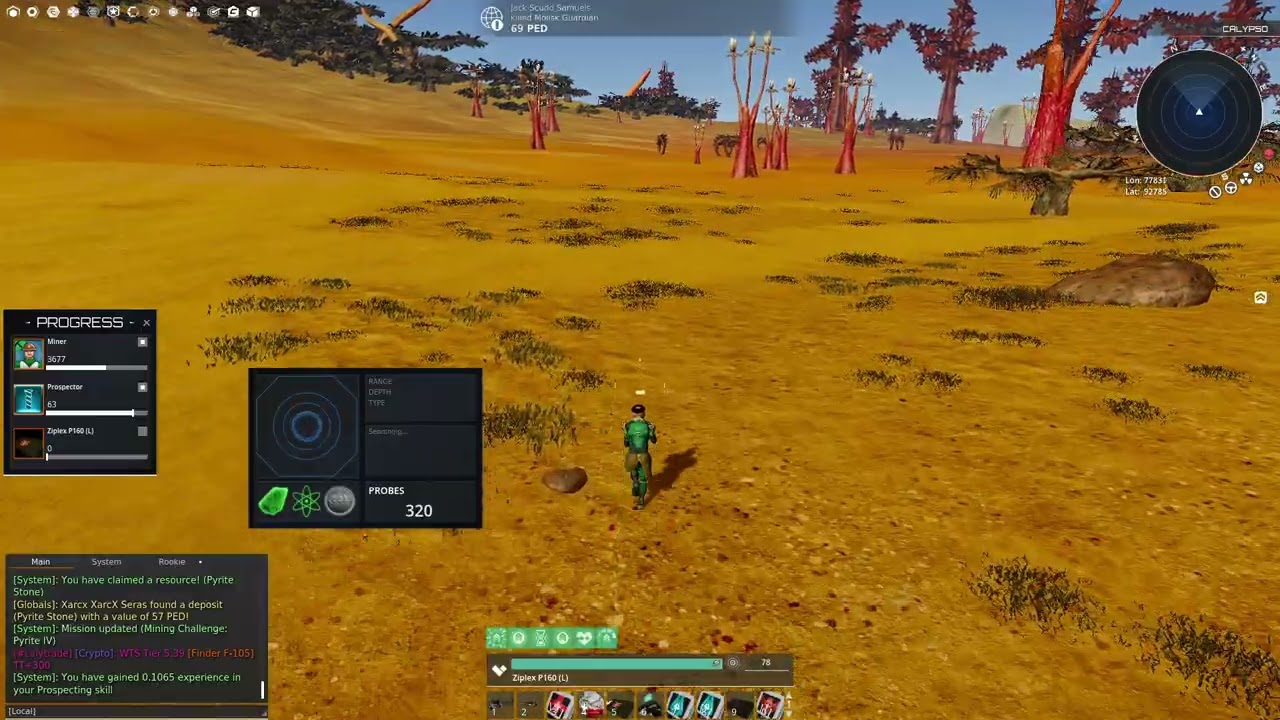 Entropia Universe: P160 + d-class amp mining part 02
