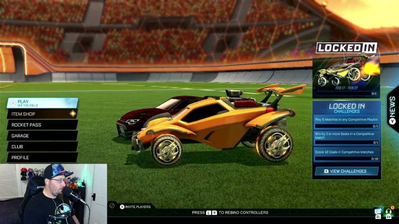 Playing 2v2 Rocket League