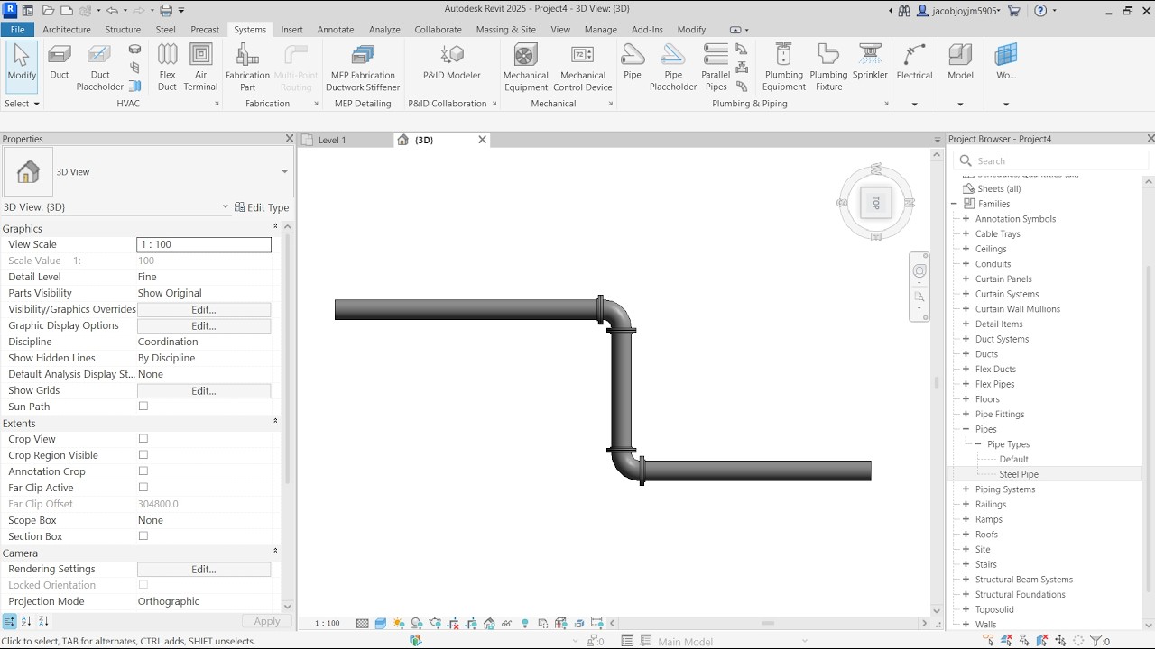 Plumbing - Create Pipe Type in Revit
