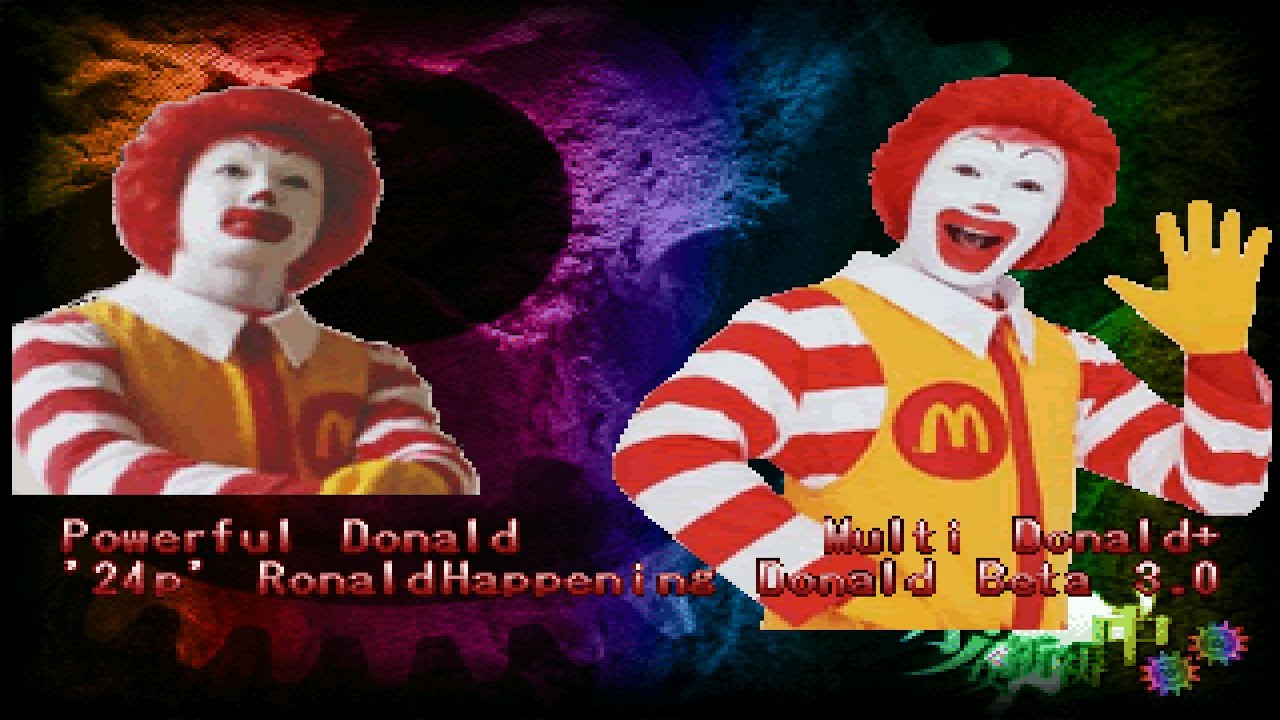 [MUGEN] Powerful Donald (9P) & 24pRonald (12P) Vs Multi Donald+ (12P) & Happening Donald 3.0 (12P)