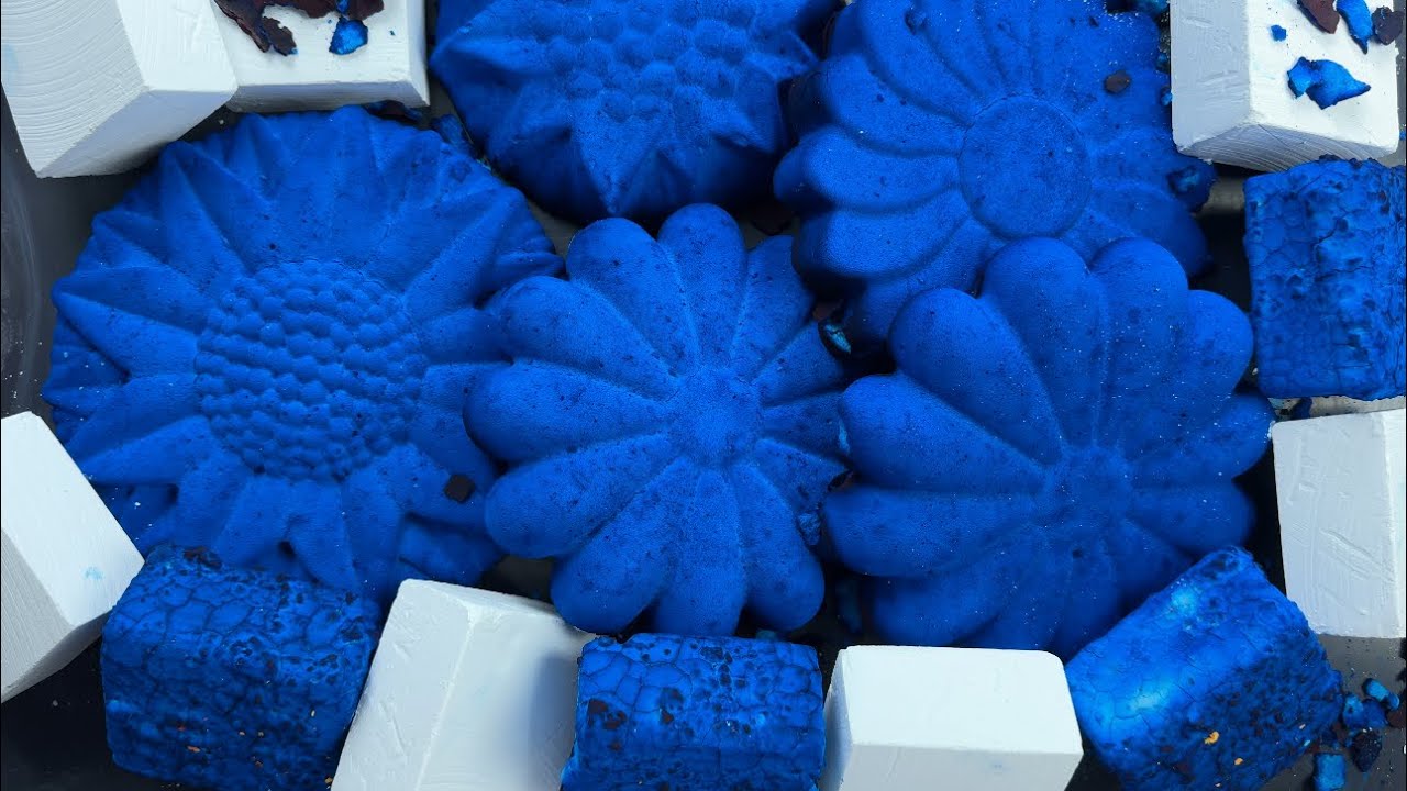 Electric Sky Blue Flowers and Pasted Blocks!