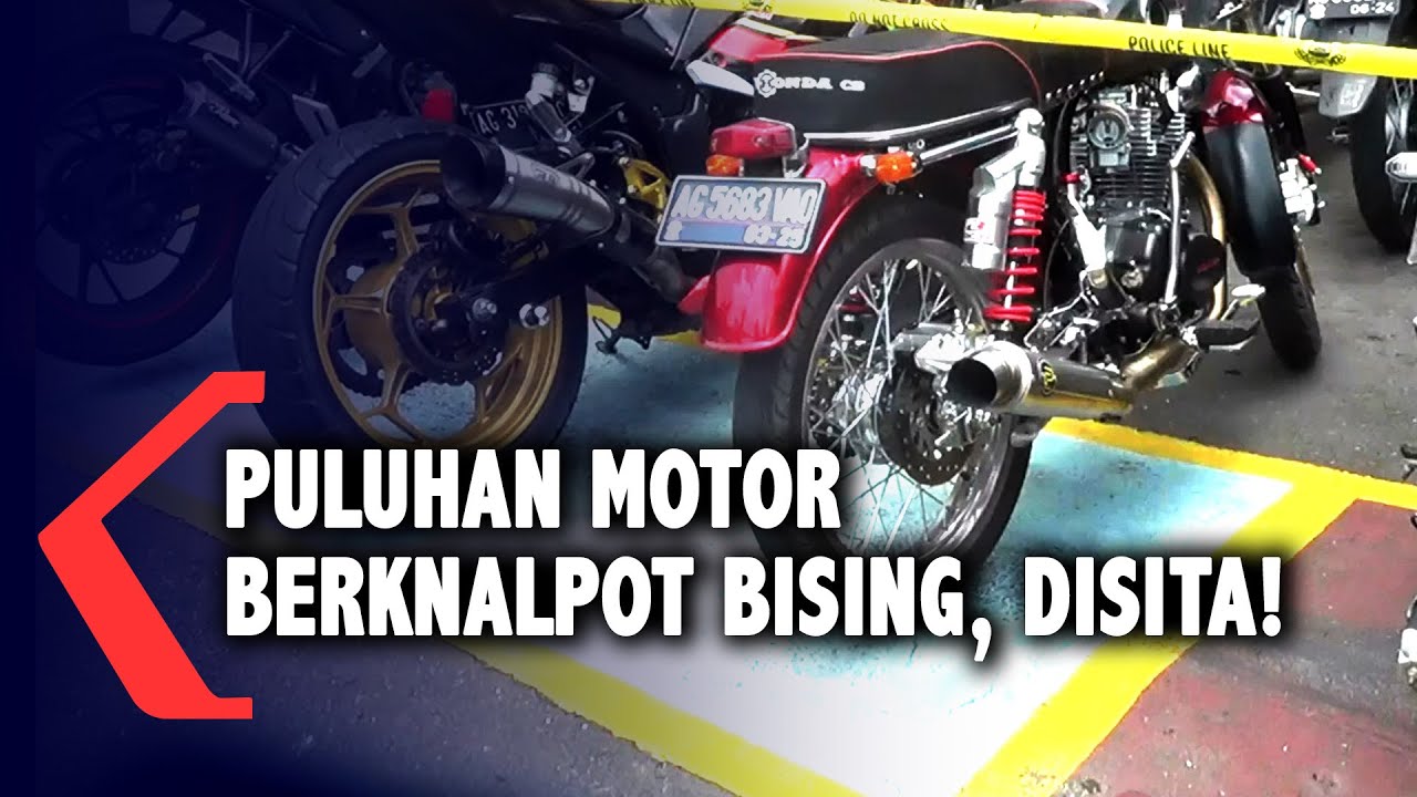 Meresahkan, Puluhan Motor  Berisik  Ini Disita Polres Kediri