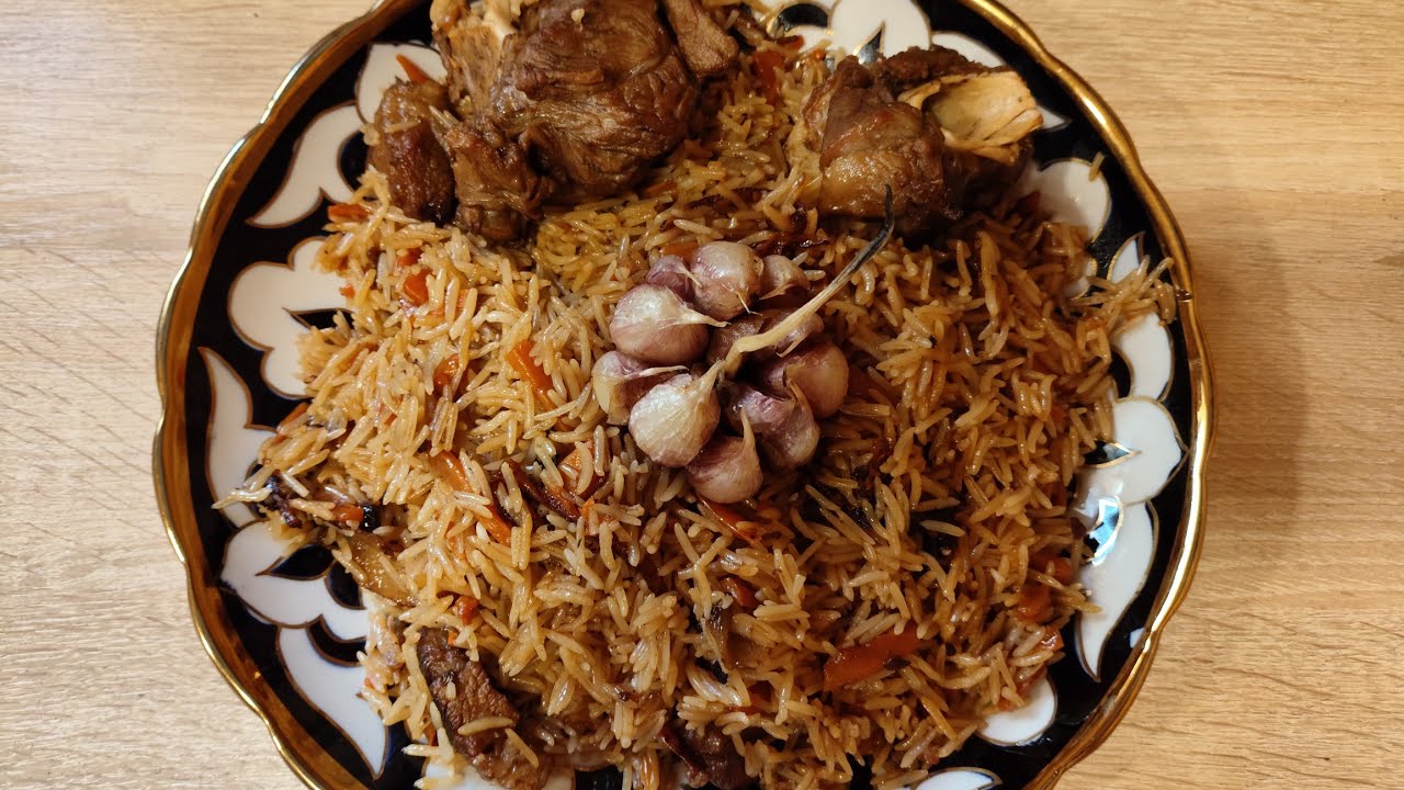 Плов, вкуснейший, Ферганский с мясом  баранины и риса Басмати на костре