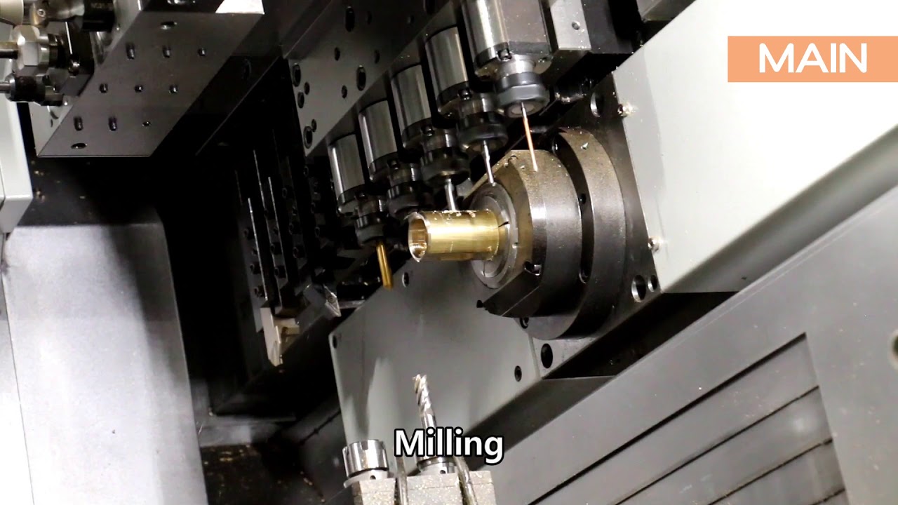 STL42 machining - Hanwha CNC swiss turn lathe