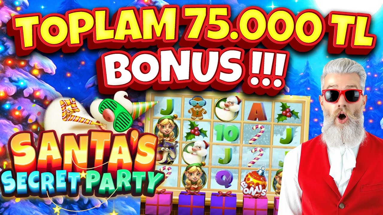 SLOT OYUNLARI 🎅🏻 SANTA'S SECRET PARTY 🎅🏻 TOPLAM 75.000 TL BONUS !!! #slotlevo #slots
