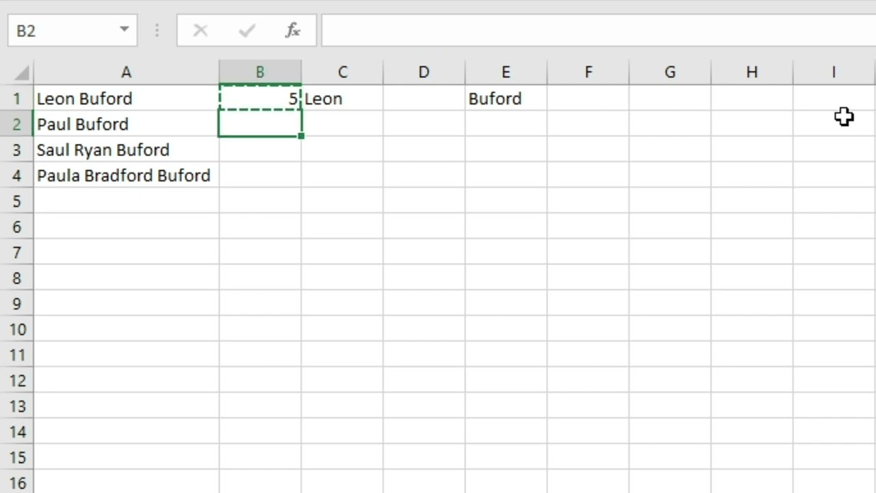 (Microsoft Excel) How to Separate Names in Excel Using Text Functions