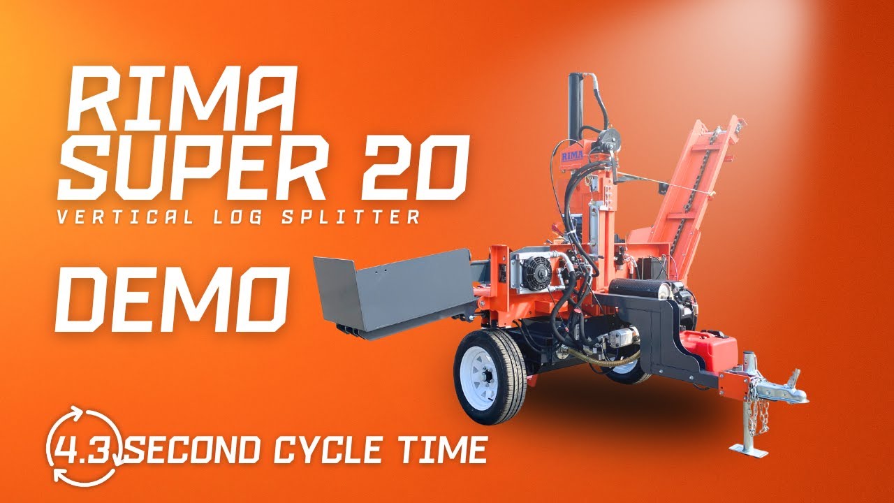 RIMA Super 20 Vertical Log Splitter | Demo